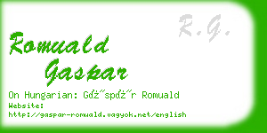 romuald gaspar business card